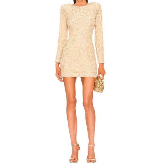 Retrofete Nikki Sequin Long Sleeve Mini Dress women’s size Medium - Picture 3 of 12